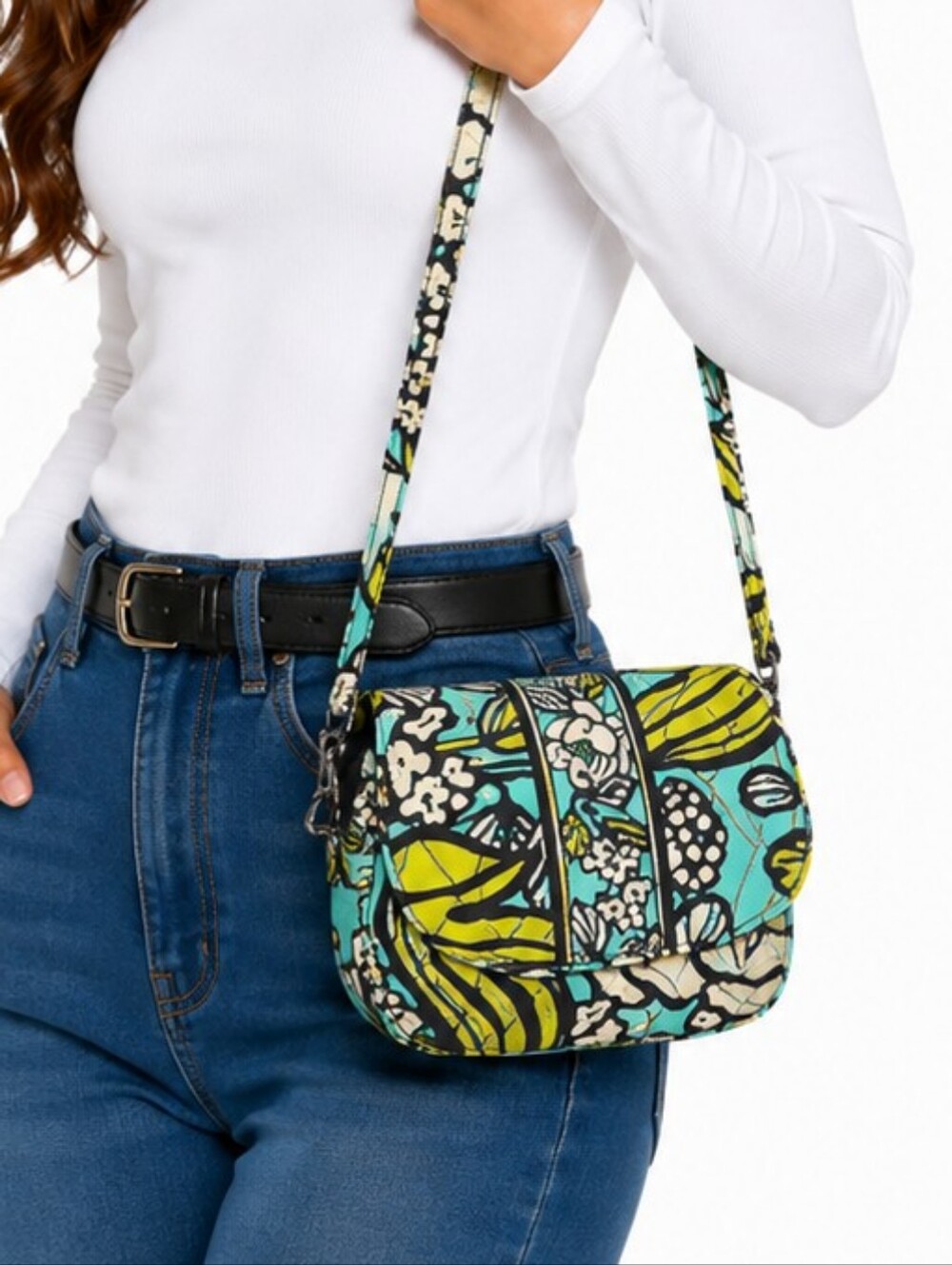 👜 Vera Bradley “Island Blooms” Crossbody Bag | Floral Quilted Cotton